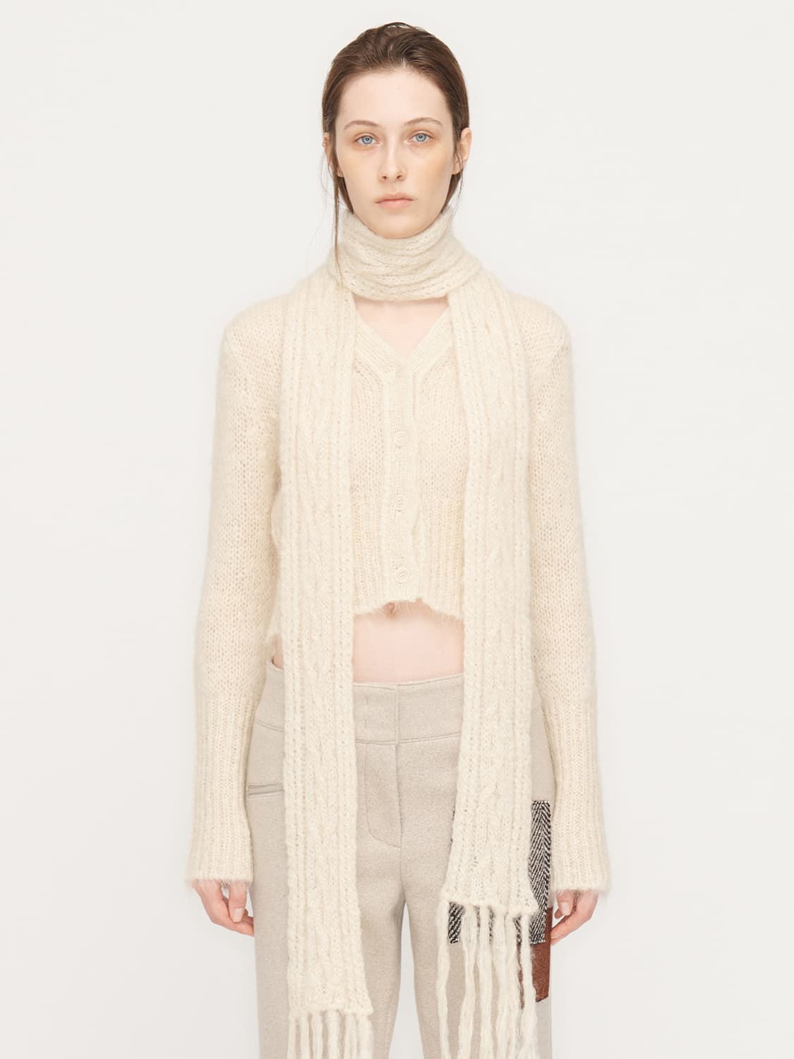 Open yy mohair cardigan 모헤어 가디건 더오픈 프로덕트 상품이미지1