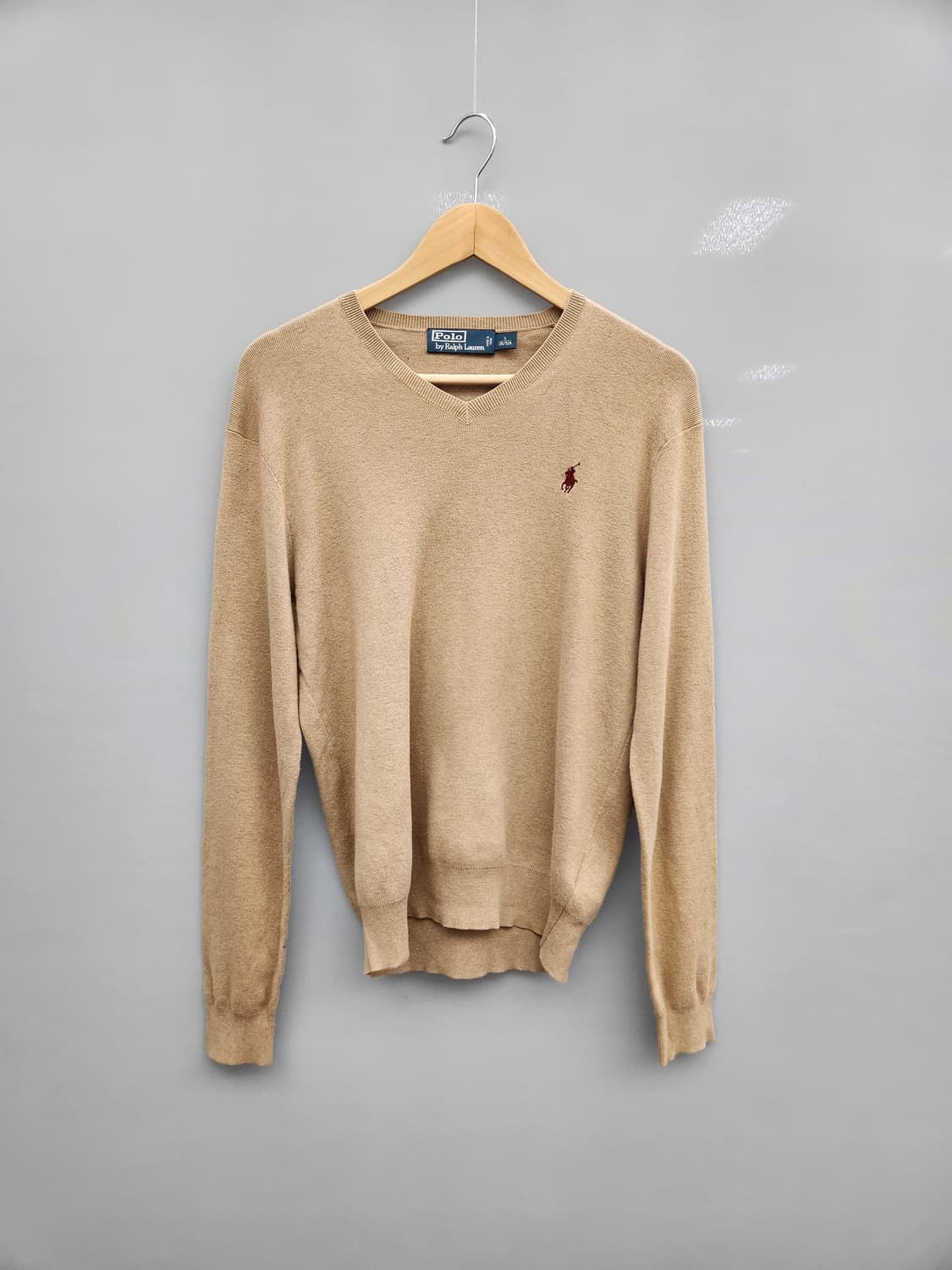 폴로 랄프로렌 브이넥 니트 베이지 상품이미지1