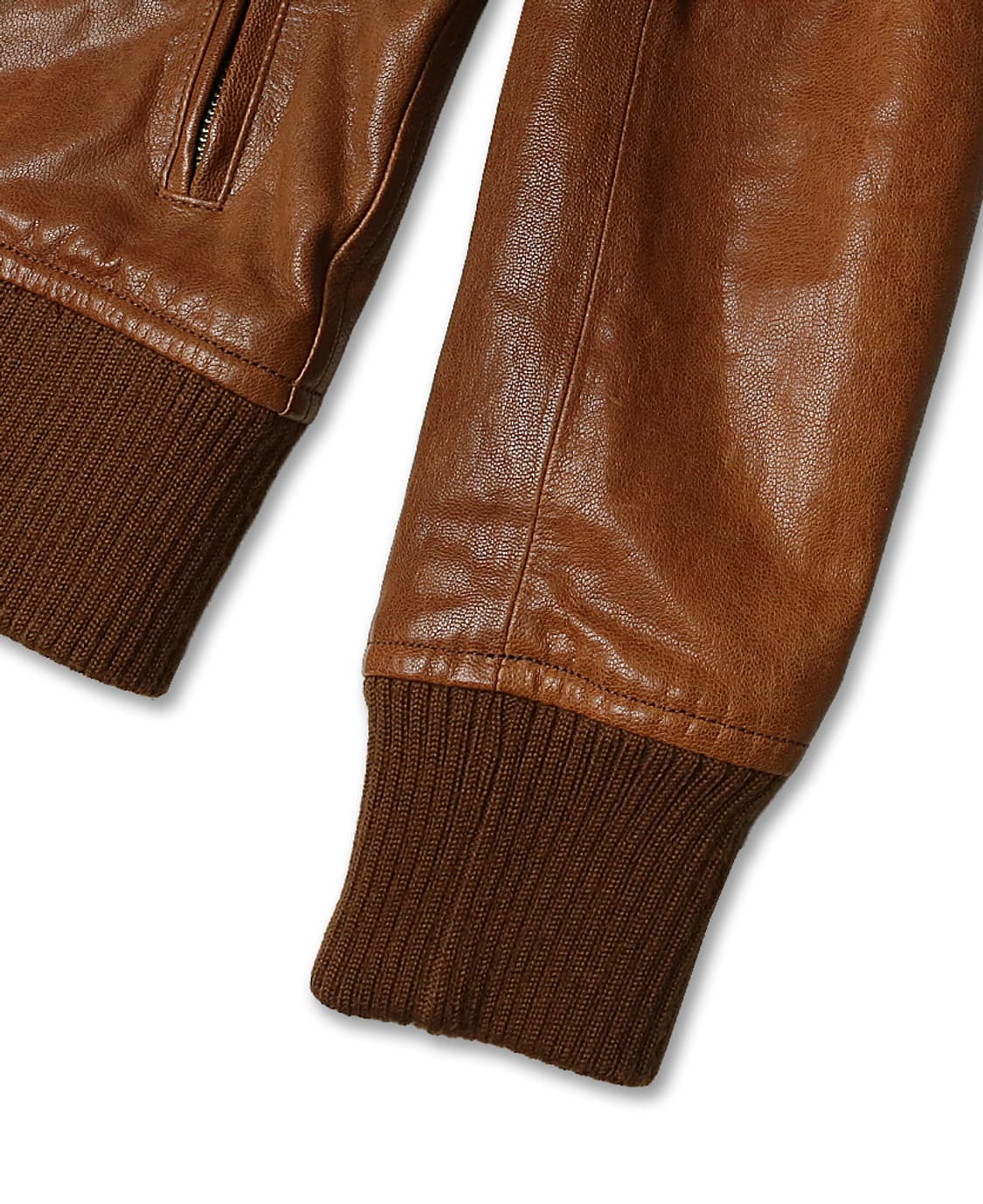 에토네 [Etonne] 염소 가죽 슬림 A2 항공 자켓 상품이미지5