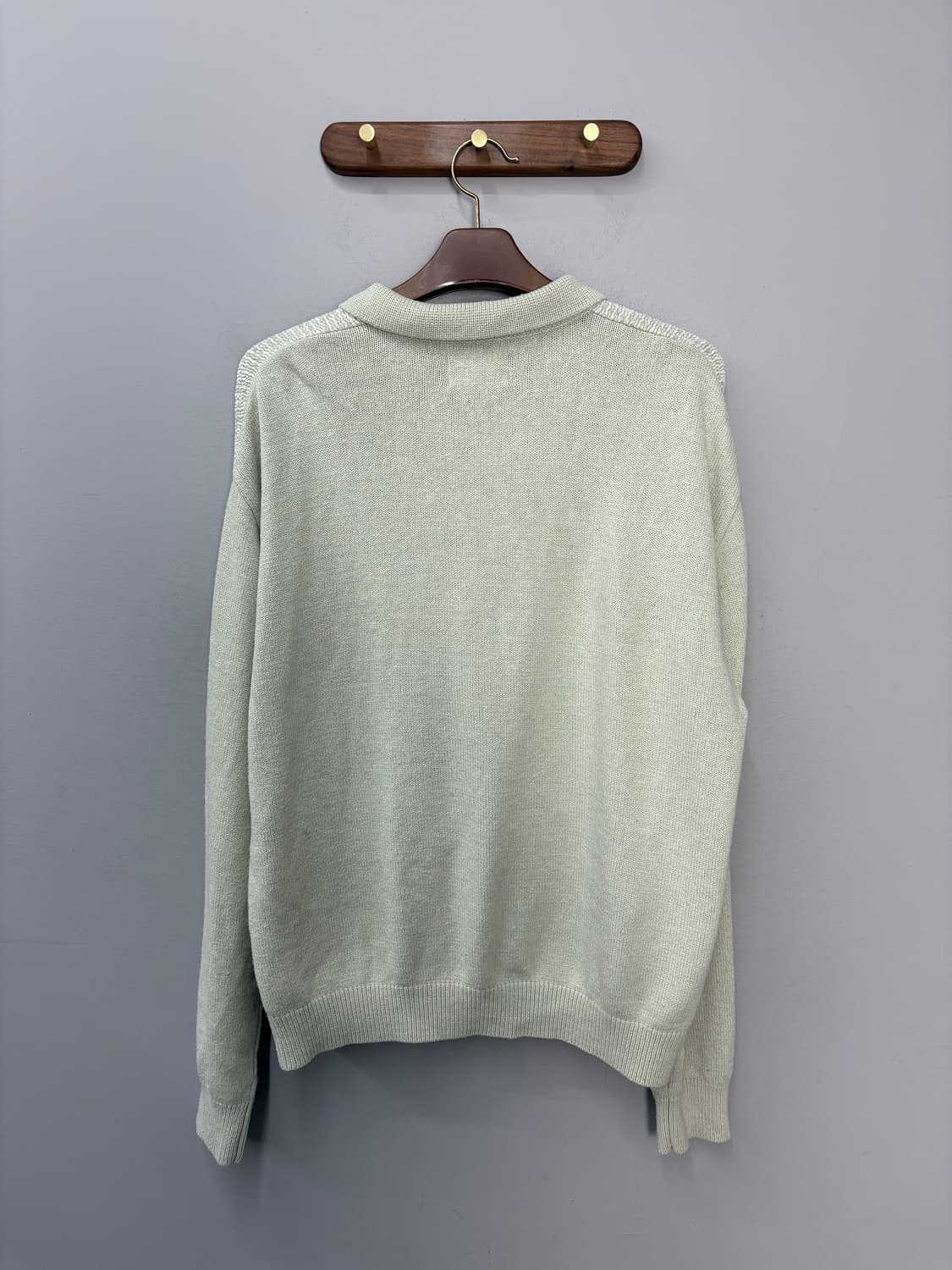 디스이즈네버댓 벨벳 니트 지퍼 폴로 아이보리 A3241 상품이미지5