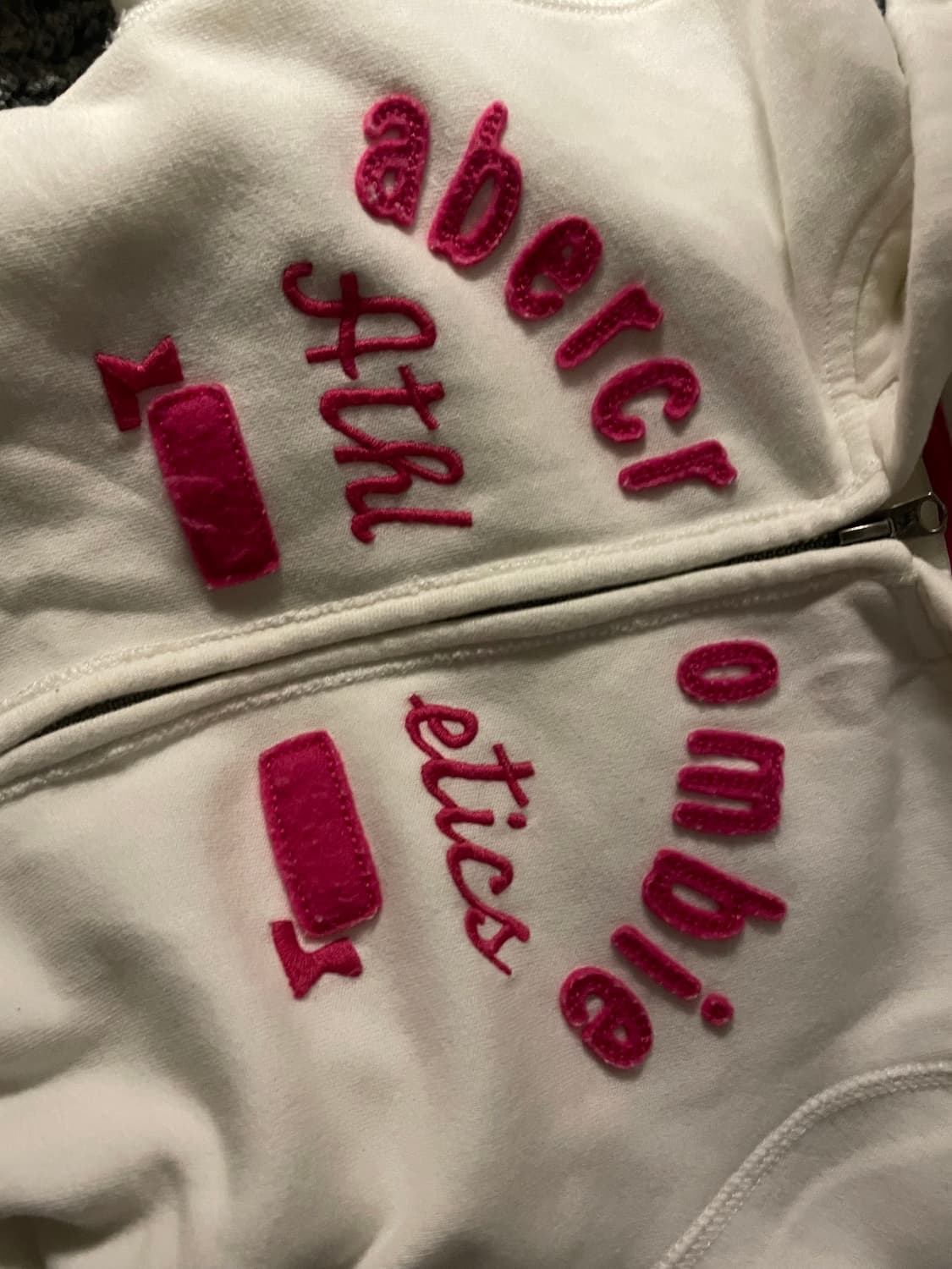 아베크롬비 슬림핏 후드집업 화이트 상품이미지2