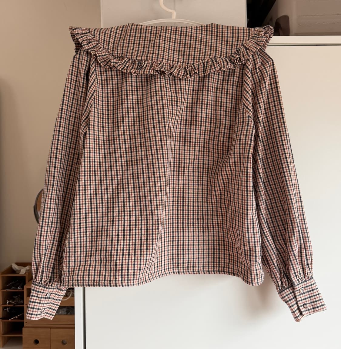 Mendigote체크 프릴 블라우스 상품이미지6