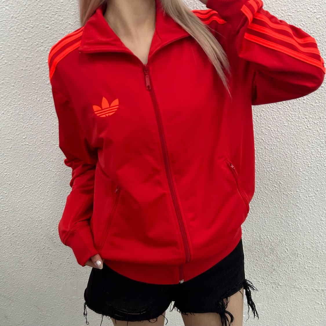 아디다스 파이어버드 오렌지라인 레드 트랙탑 95 상품이미지2