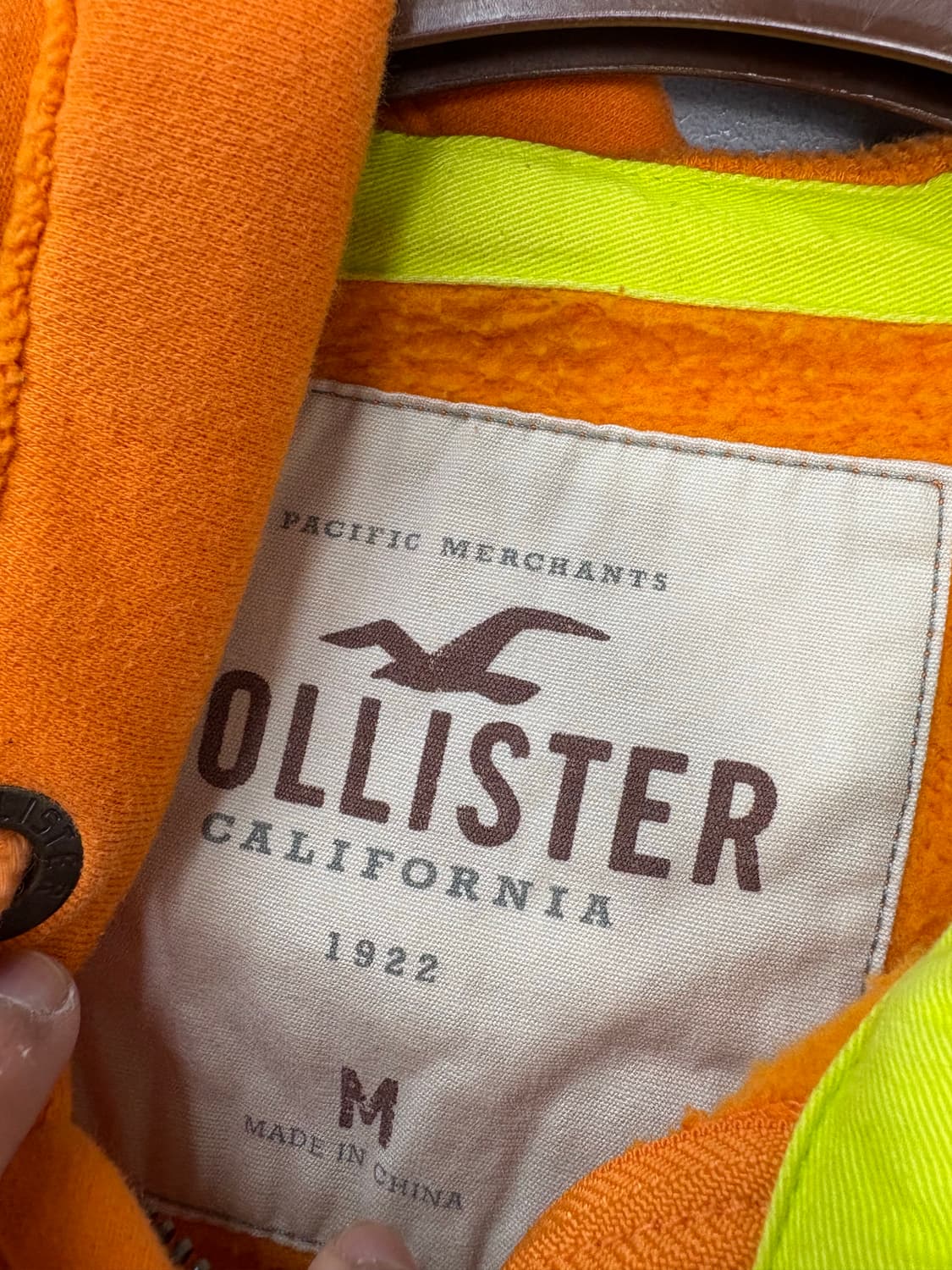 홀리스터 패치로고 오렌지 후드집업 A2973 상품이미지6