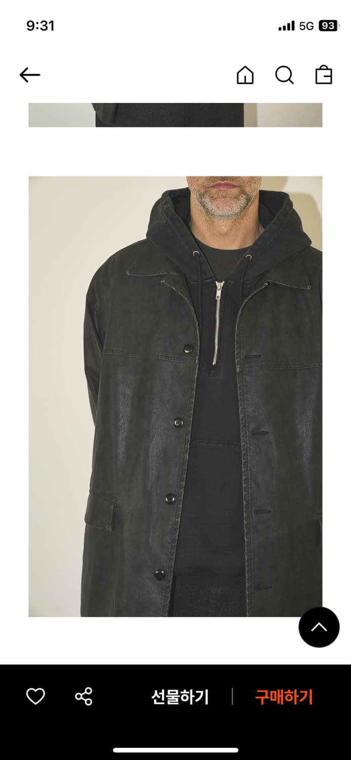 파르티멘토 빈티지 레더자켓 M 새상품 상품이미지4