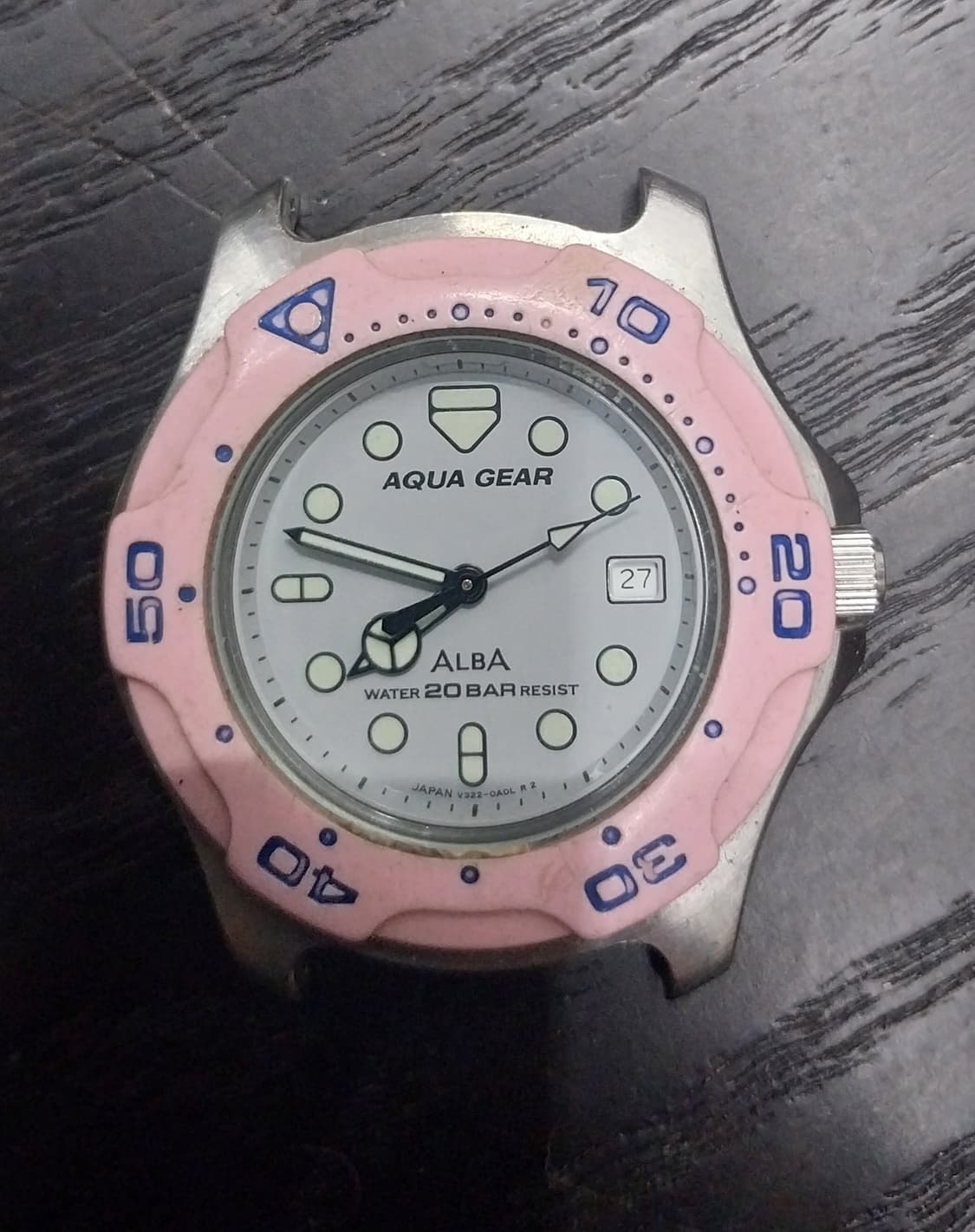 세이코알바 빈티지 아쿠아기어 핑크 다이버 시계 상품이미지1