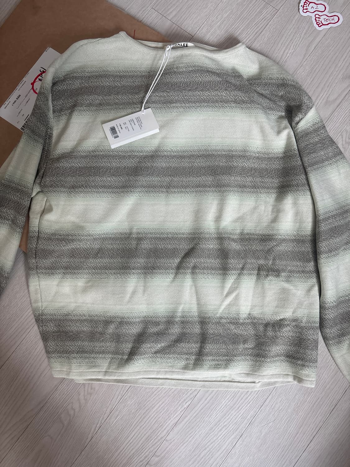 오라리 코튼 실크 그라디언트 보트넥 상품이미지3