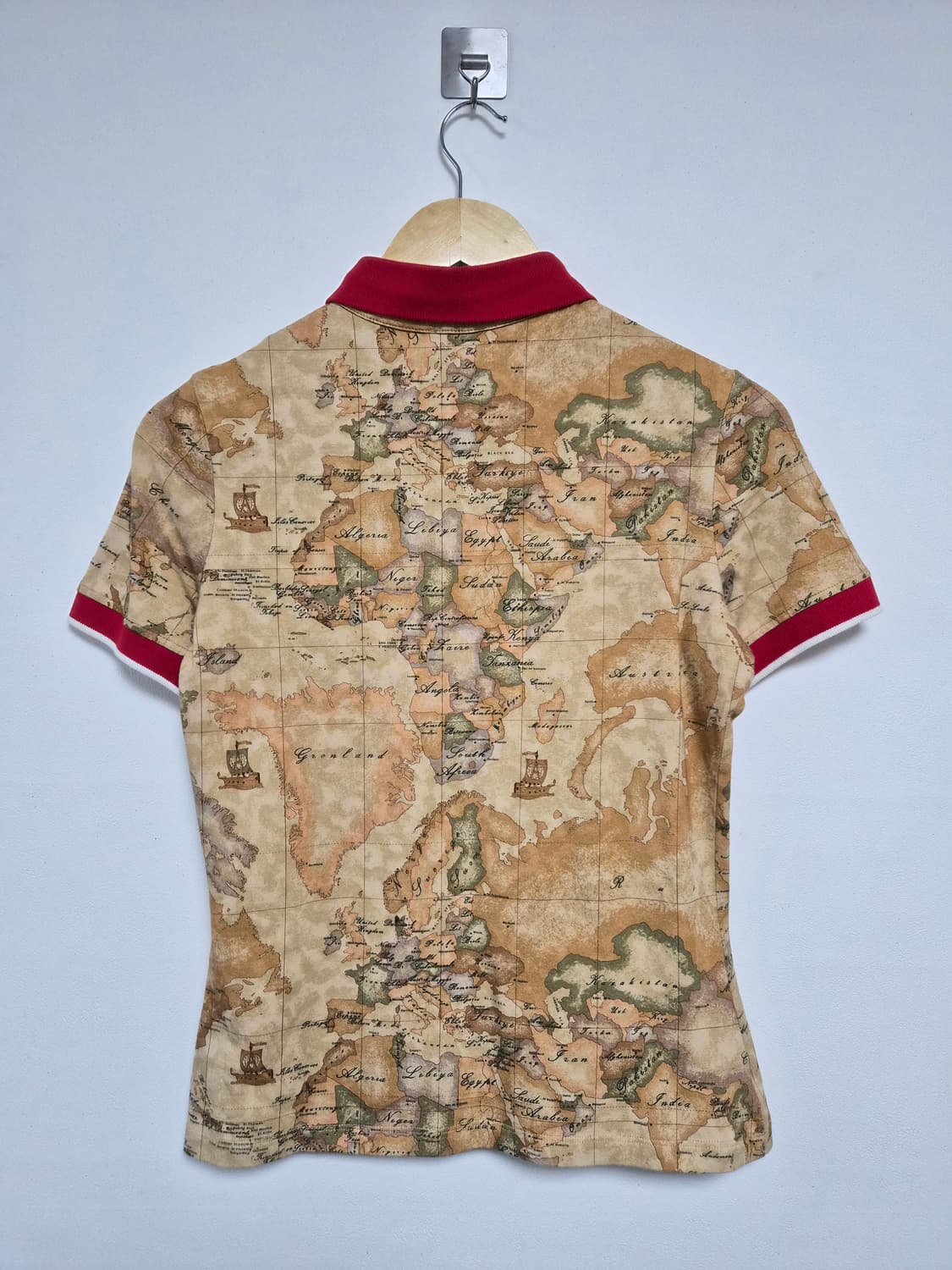 알비에로마티니 시그니쳐 지도 반팔 티셔츠 42사이즈 - T87 상품이미지2