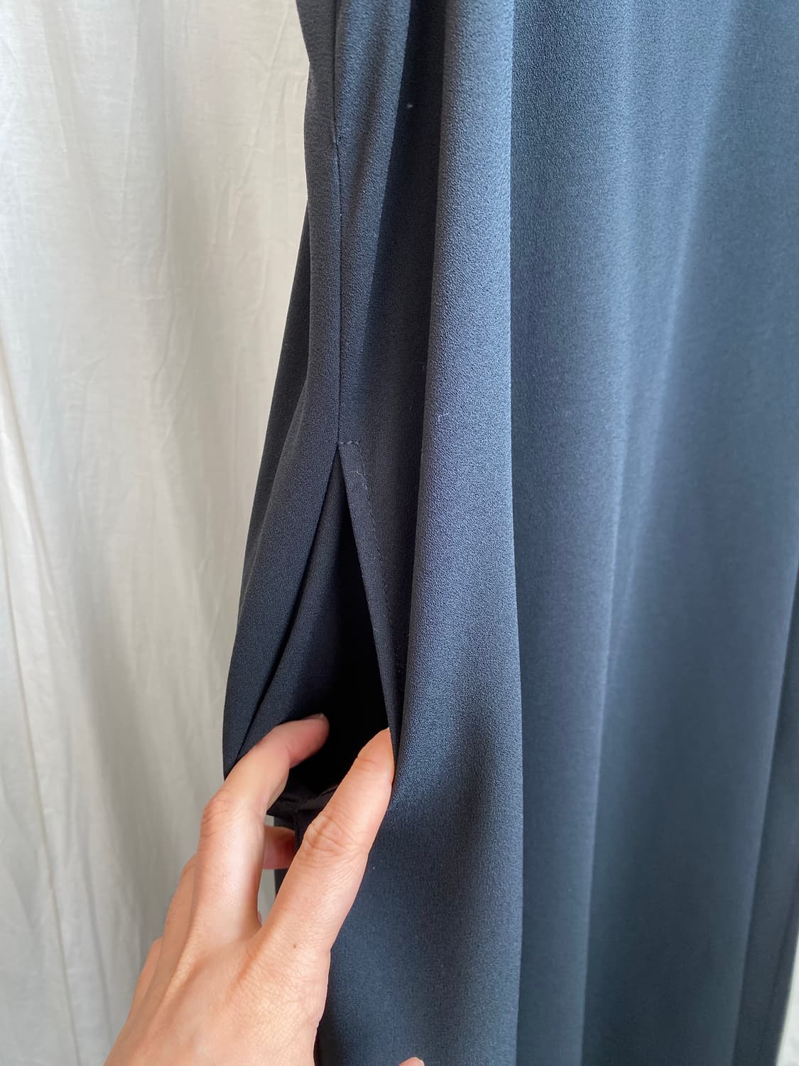 블랙 라운드 롱원피스(L) 상품이미지5