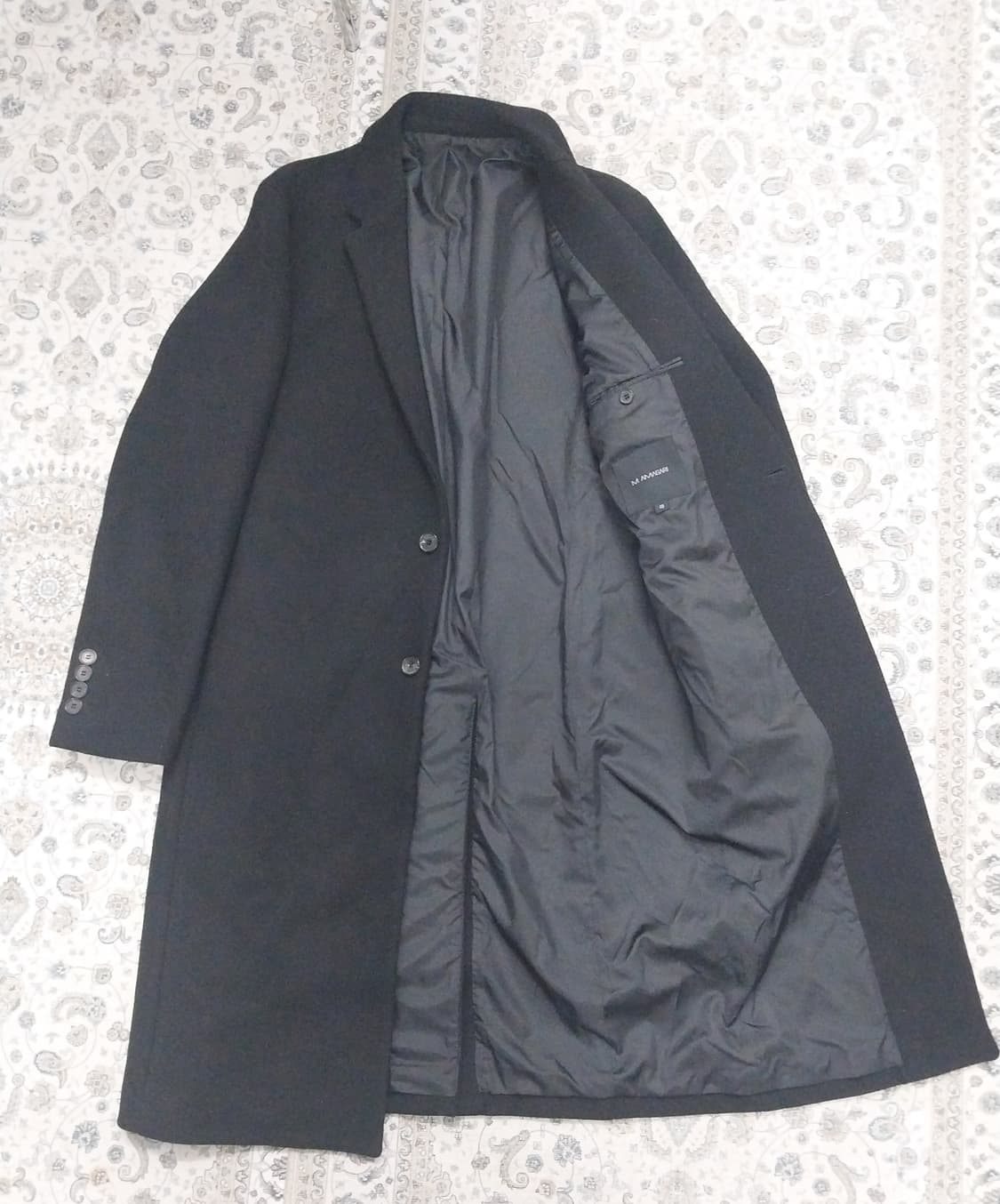 마마가리 블랙 캐시미어혼방 코트 48 상품이미지2