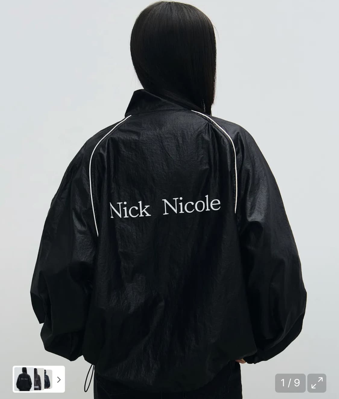 닉앤니콜 바람막이 점퍼 블랙 상품이미지1