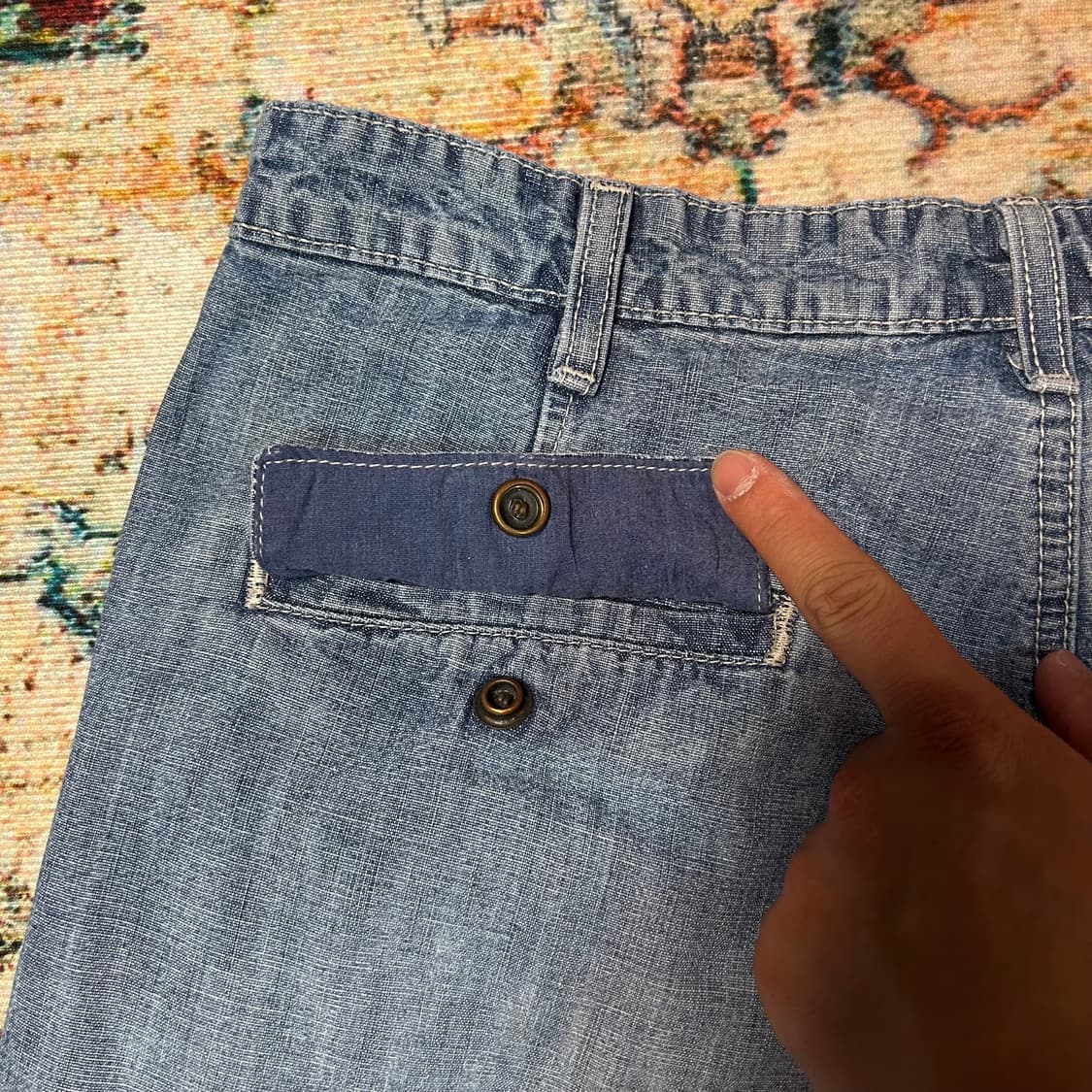 [33] 폴로 진 컴퍼니 데님 카고 버뮤다 팬츠 상품이미지10