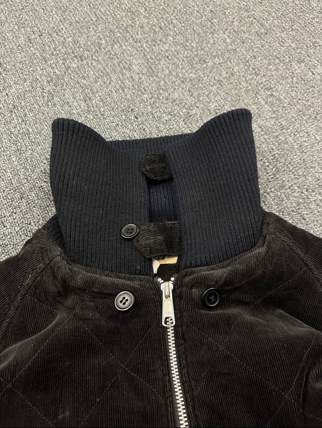 Smith's Amerioan 퀄팅 벨벳 자켓 블랙 상품이미지3