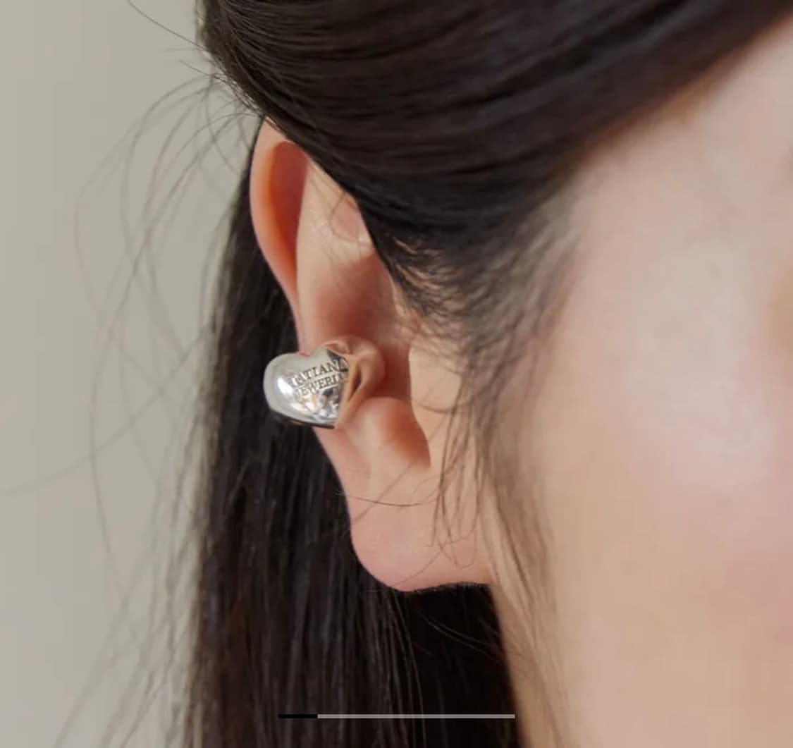 실버925) 타티아나 쥬얼리 그레이트 하트 이어커프 상품이미지1