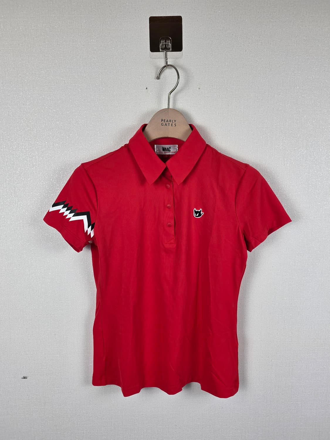 WACC 왁 여성 신품급 골프 피케티셔츠 레드 1호(S) 상품이미지2