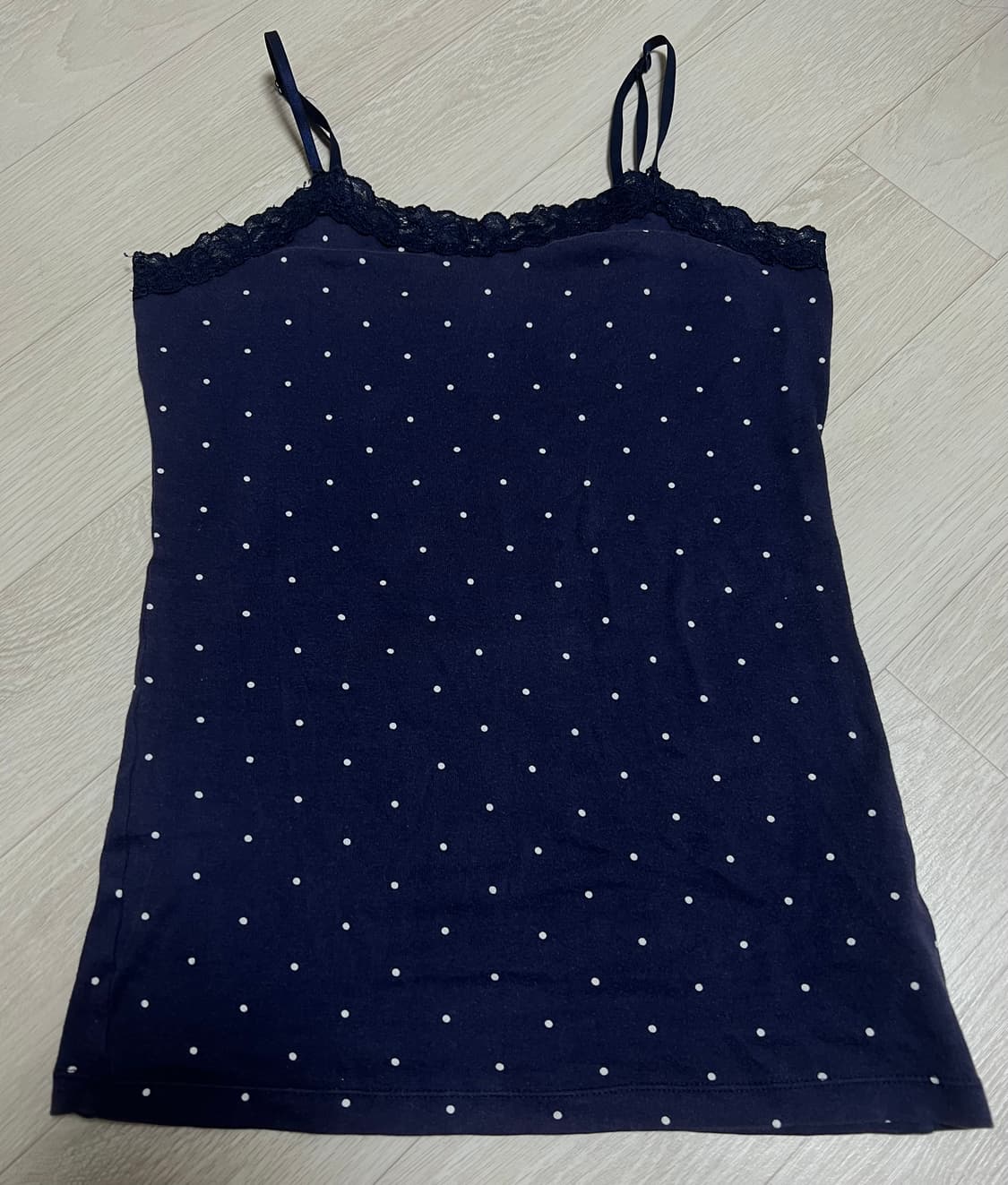 빈티지 도트 레이스 탱크탑 나시 상품이미지1
