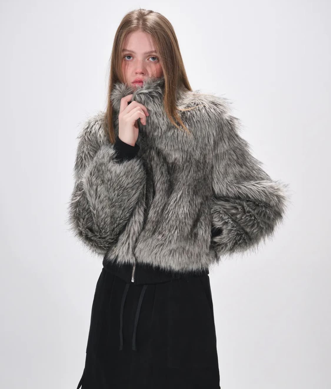 ETMON 하이넥 퍼 집업 자켓  상품이미지2