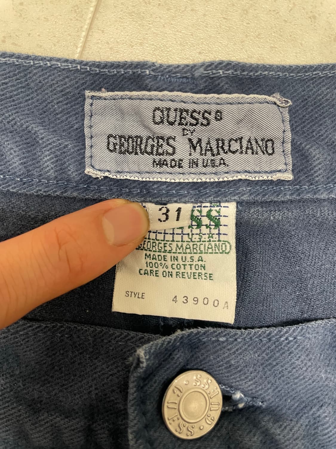 [31] 90s made in usa guess 다잉 데님 숏츠 상품이미지4