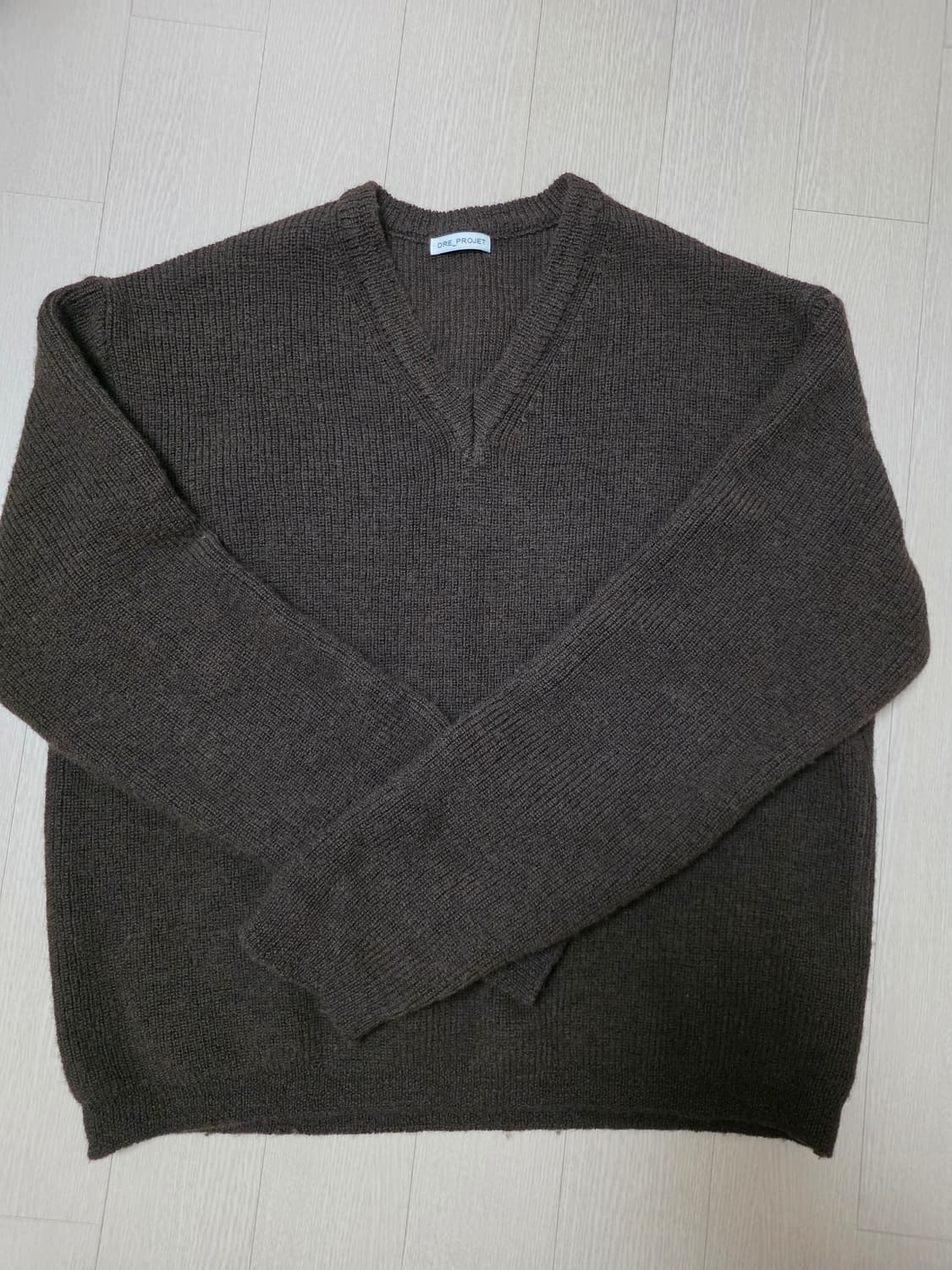 [2] 드레프로젝트 V-Sweater 올리브 브라운 상품이미지3