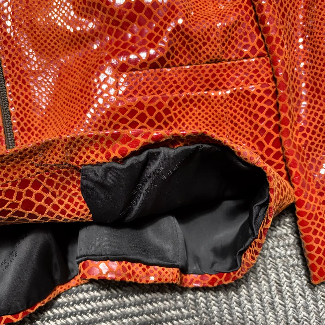 Philippe Vallere 파이톤(뱀피) 가죽 자켓(Free) 상품이미지6