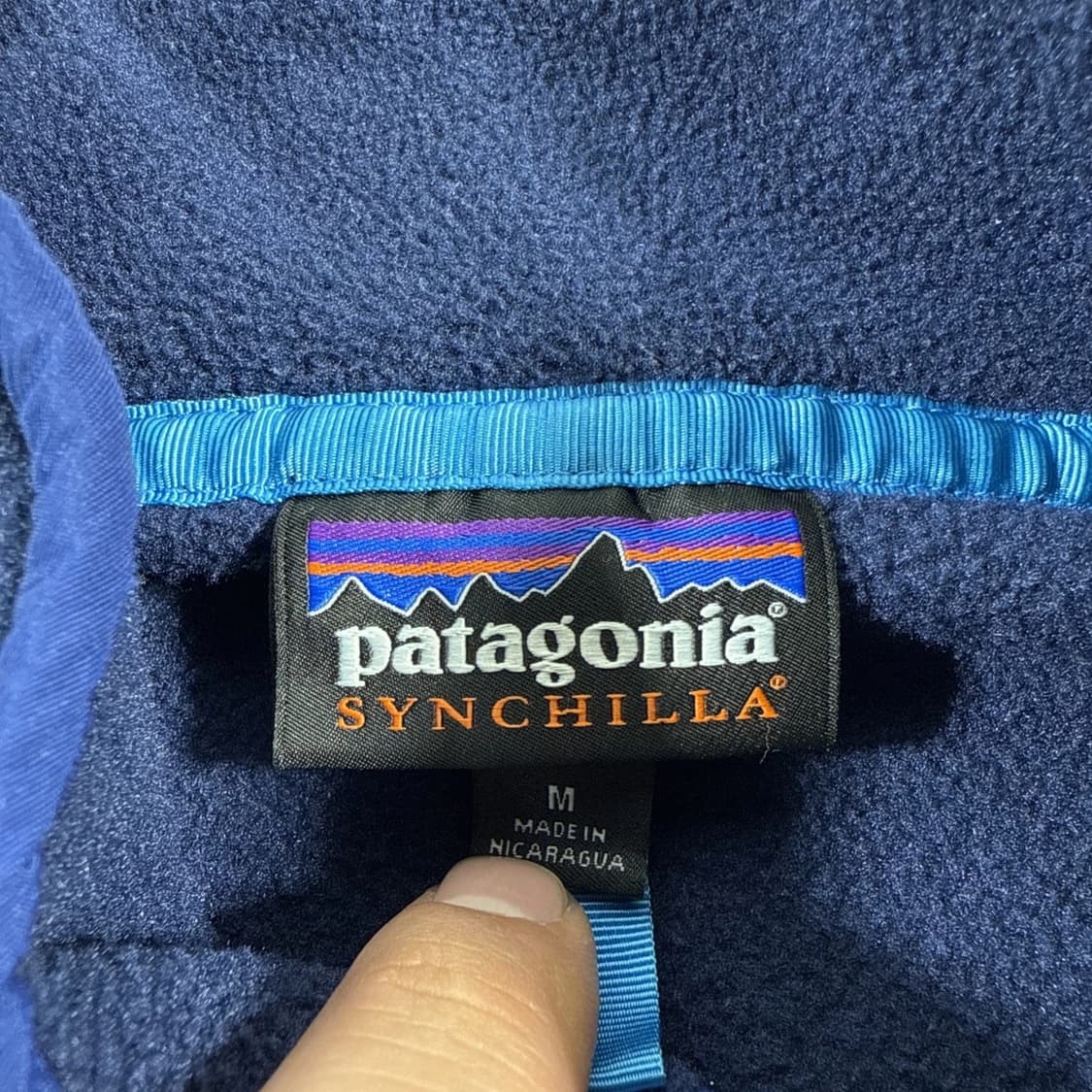 10s 파타고니아 신칠라 스냅-T 네이비/레드/블루 상품이미지3