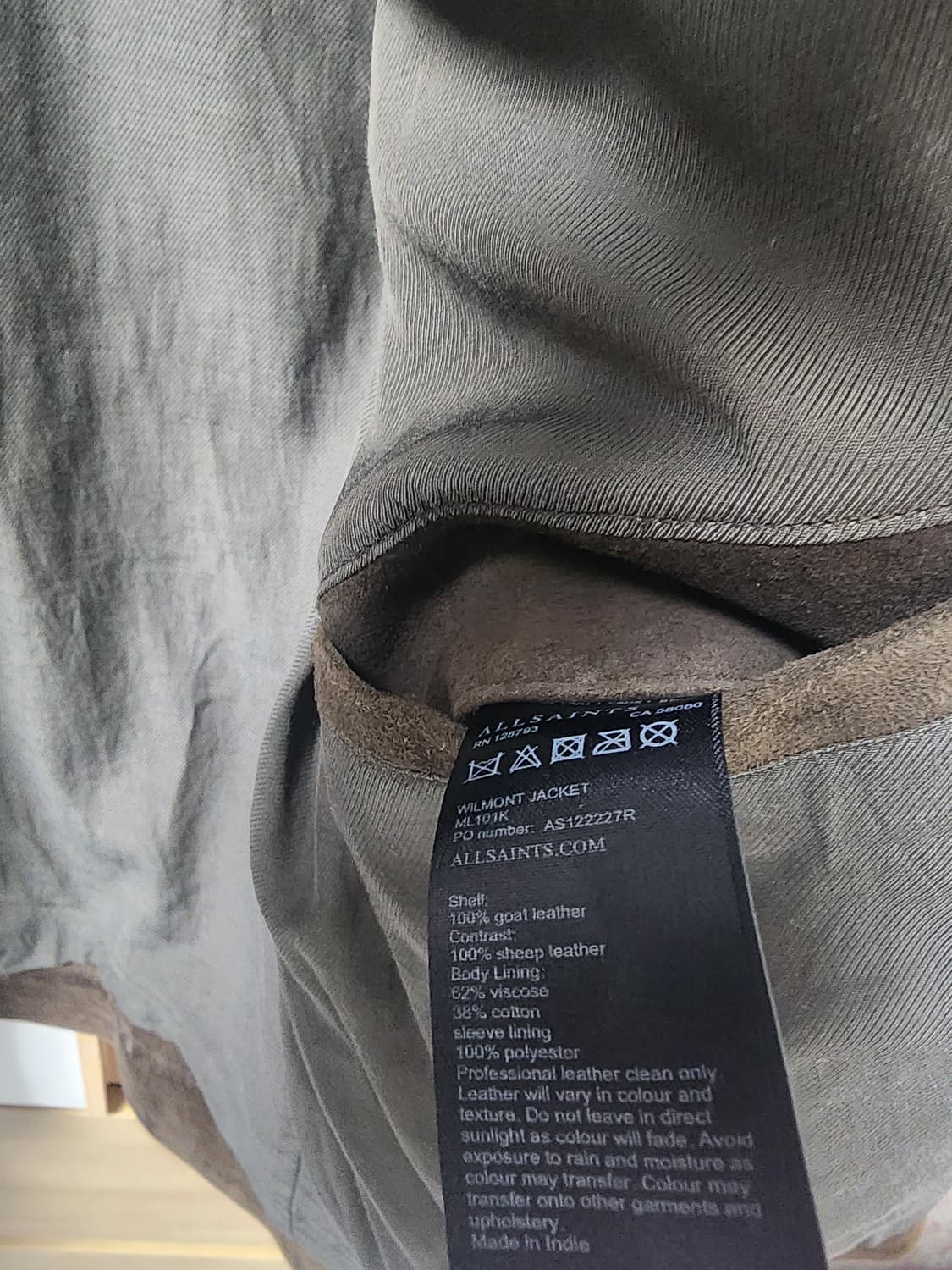 [L]올세인츠 고트스킨 자켓 상품이미지3