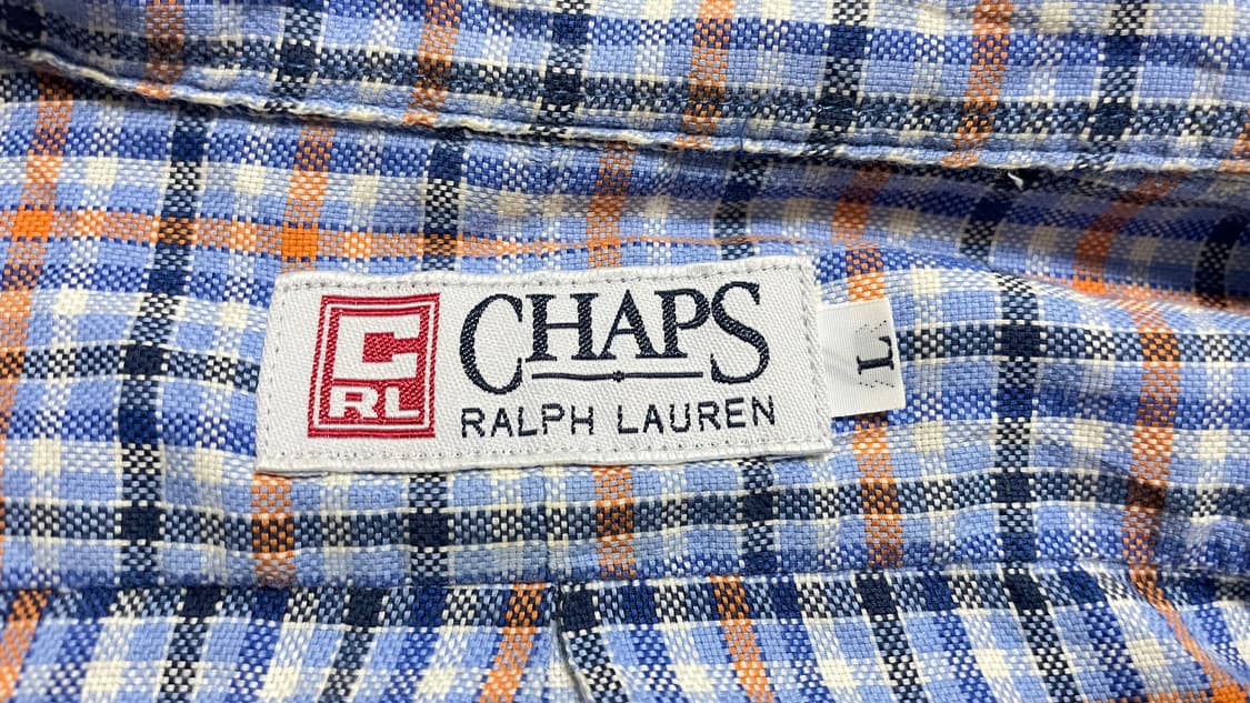 JPN 90s 일본 빈티지 클래식 챕스 랄프로렌 오버핏 체크 셔츠 L 상품이미지9