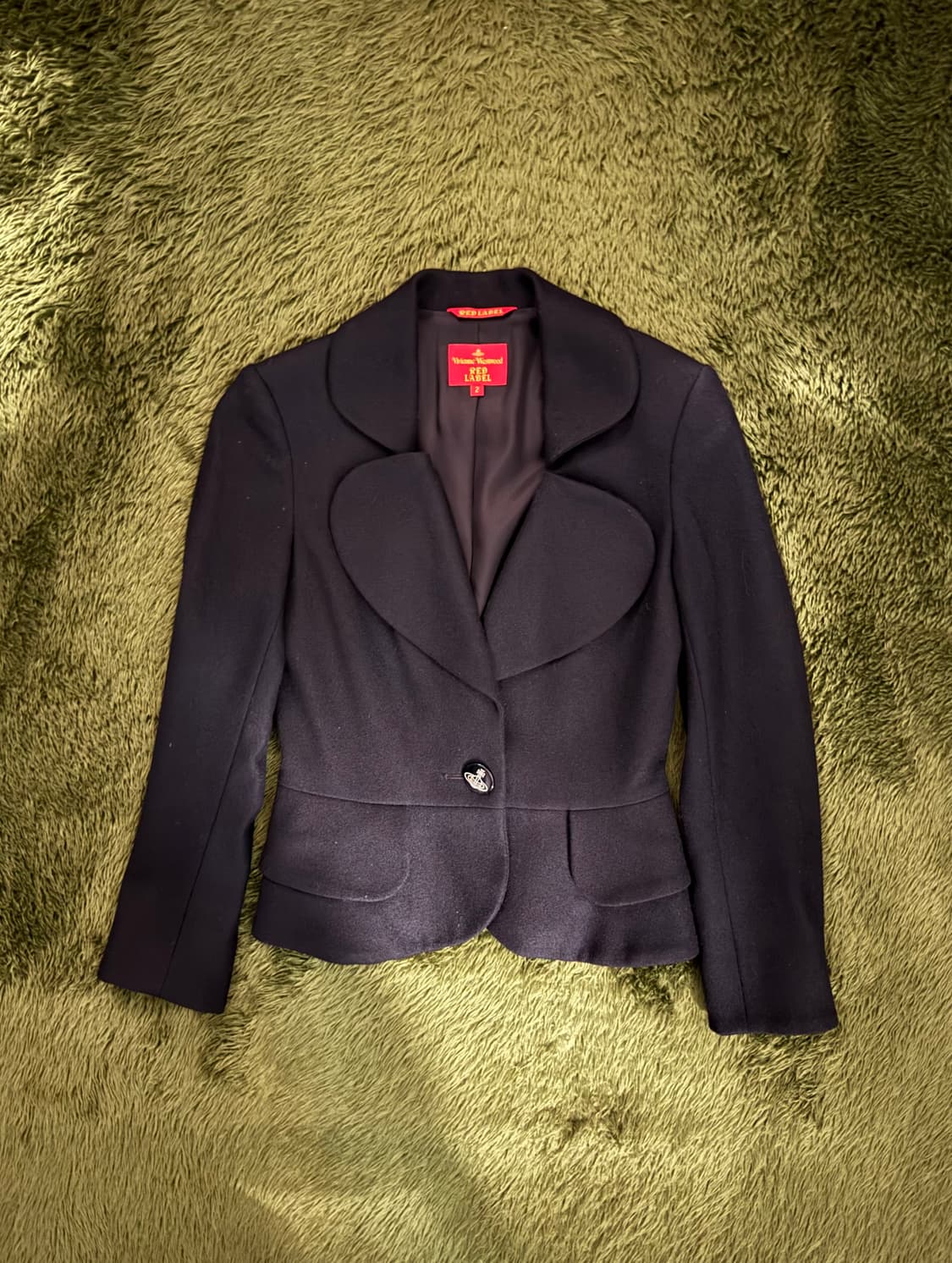 [2] 비비안웨스트우드 레드라벨 러브 라펠 원버튼 자켓 블랙 상품이미지1