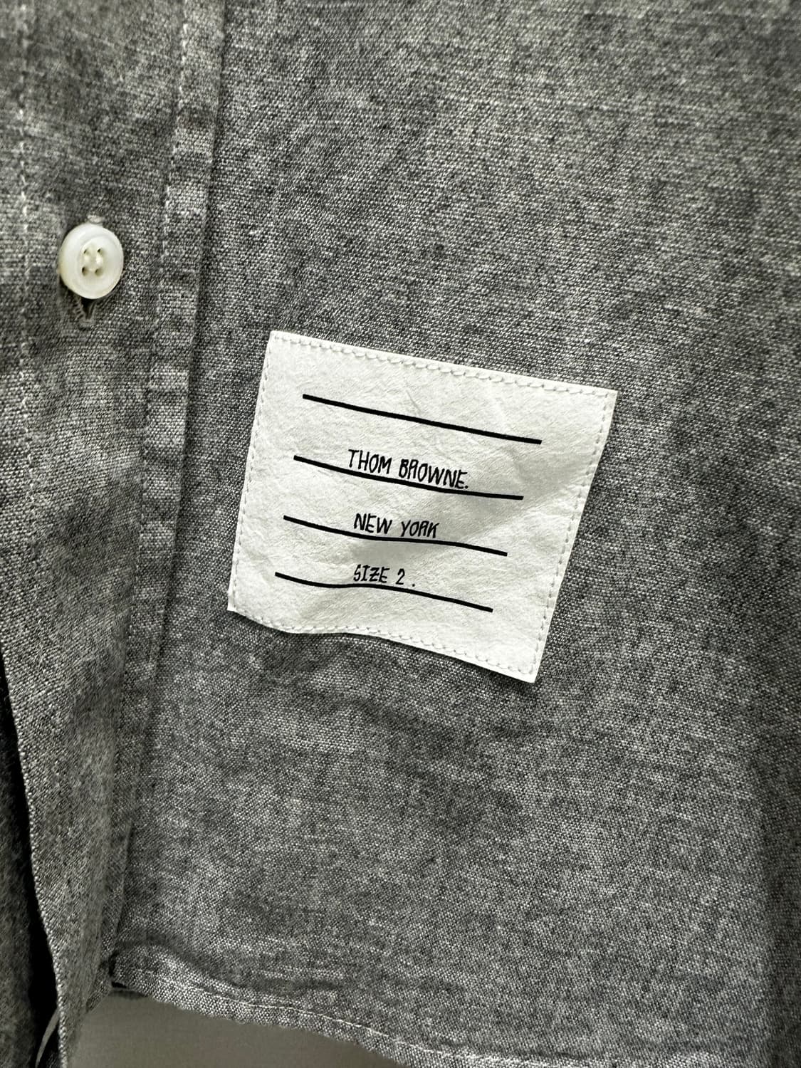 톰브라운 샴브레이 사선완장 코튼 셔츠 ( 2 ) 상품이미지9