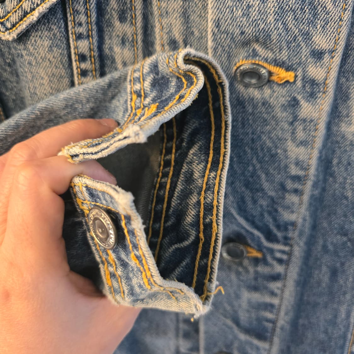 BASIC WORKS 데님 자켓 워크자켓 오버핏 상품이미지6