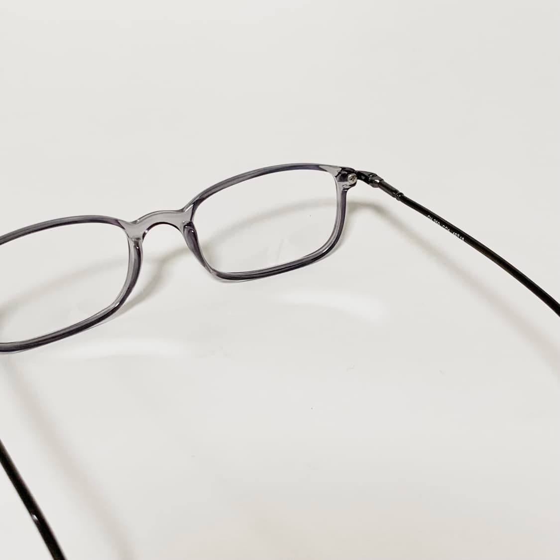 984 데드스탁 빈티지안경 슬림 사각 투명 그레이 가벼운 안경 남녀공용 상품이미지5