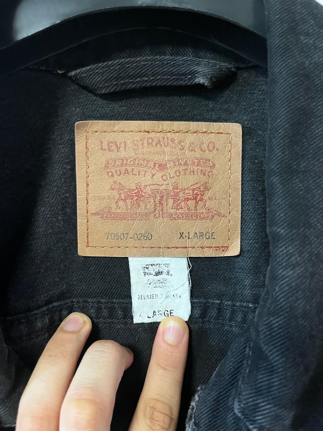 00s 리바이스 흑청 70507-0260 XL 상품이미지3
