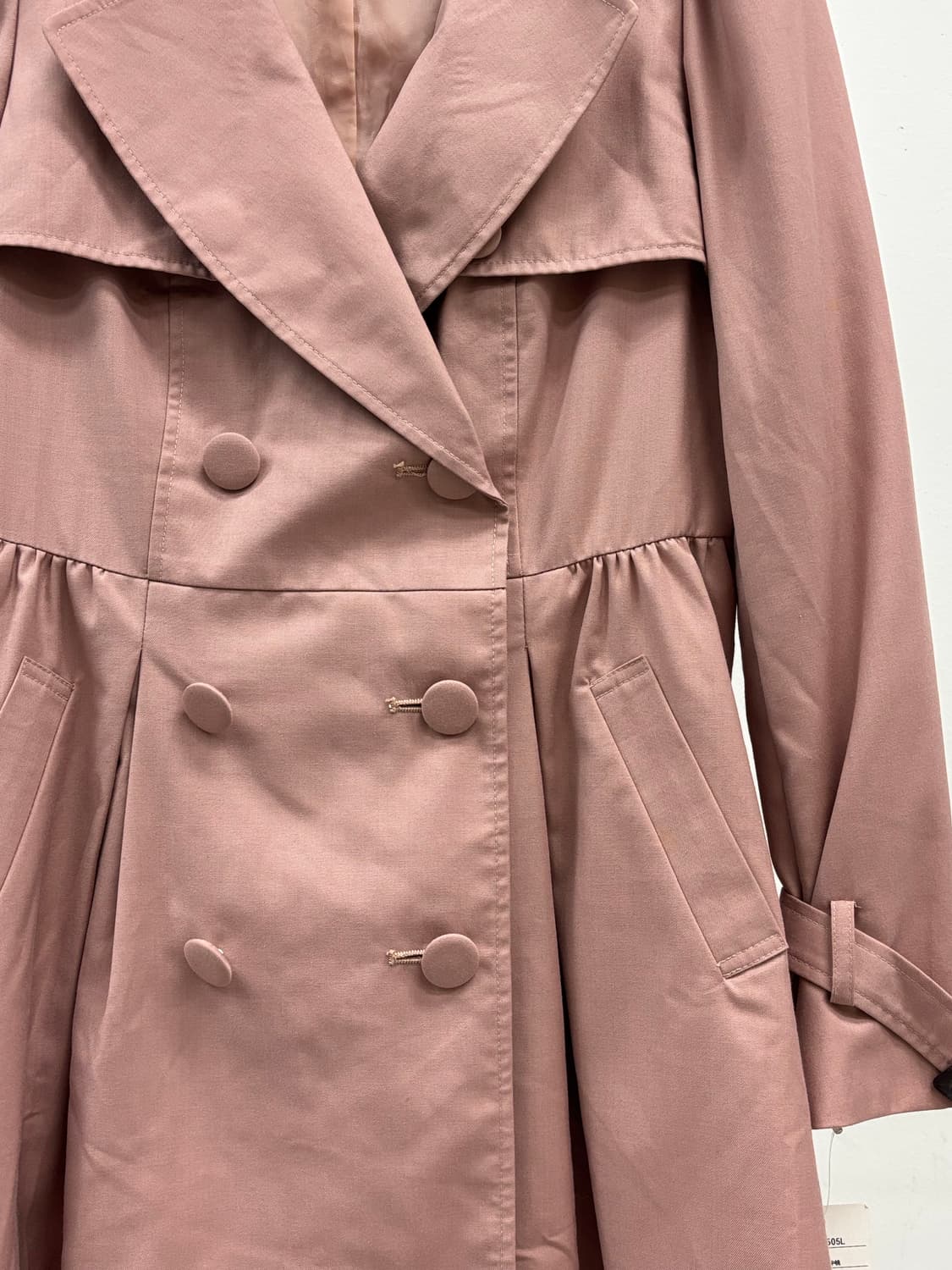 빈티지 데드스탁 핑크 더블 코트 상품이미지5
