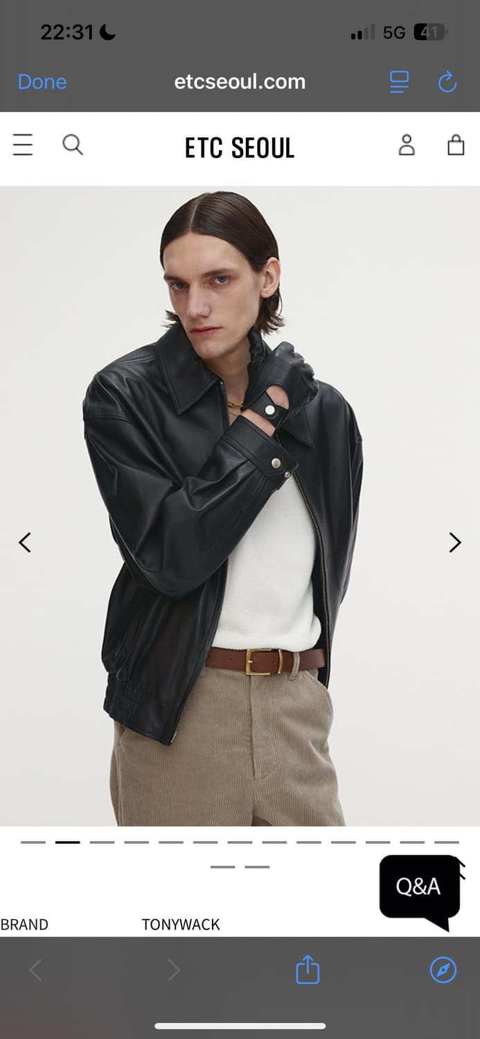 토니웩 레더 오버사이즈 블루종 블랙 XL 상품이미지3