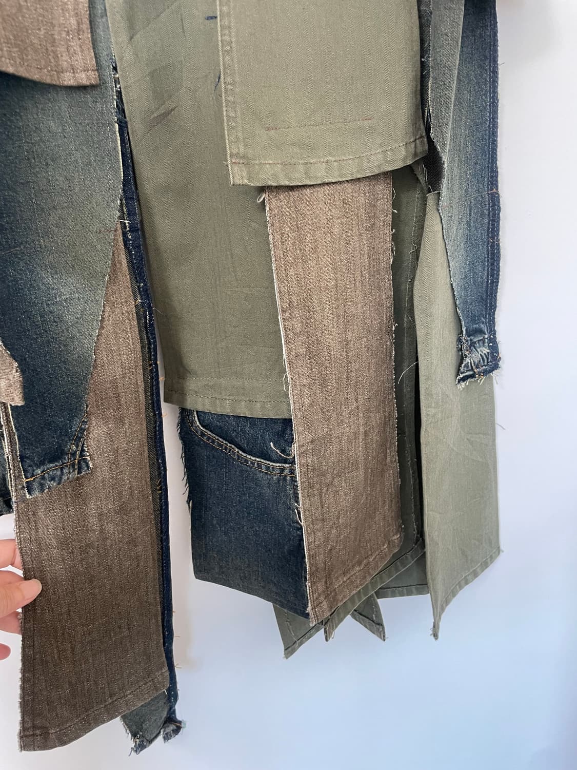 핸드메이드 데님 롱스커트 상품이미지5