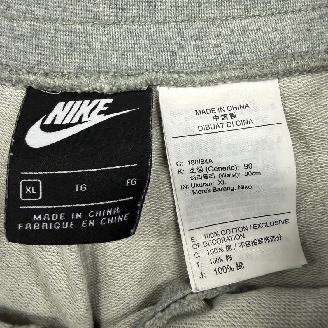 (M)나이키 Nike 빅로고 코튼 반바지(그레이) 상품이미지2