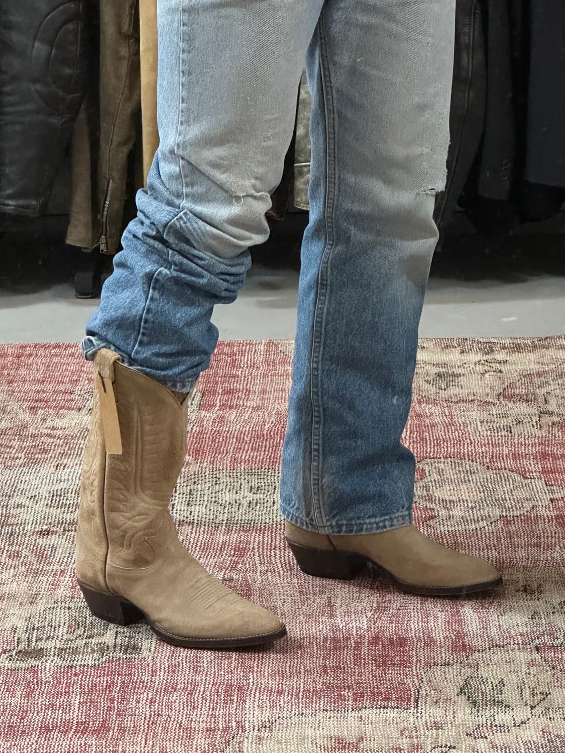 *데드스탁* 90's USA 토니라마 러프아웃 스웨이드 웨스턴 부츠 상품이미지2