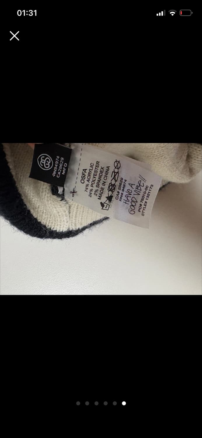 Stussy Big Link Cuff Beanie Black 상품이미지6