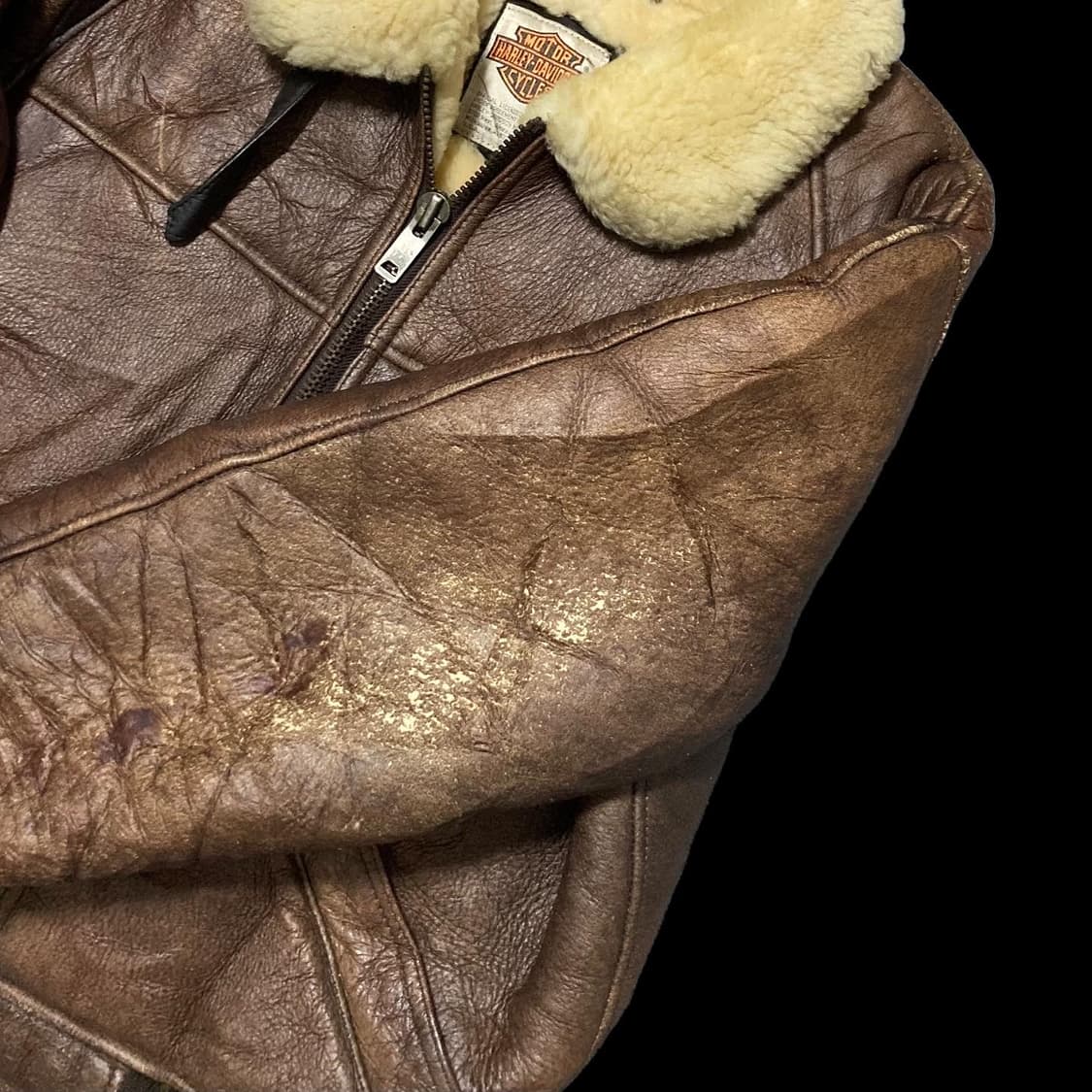 HARLEY DAVIDSON 할리데이비슨 통가죽 무스탕 상품이미지7