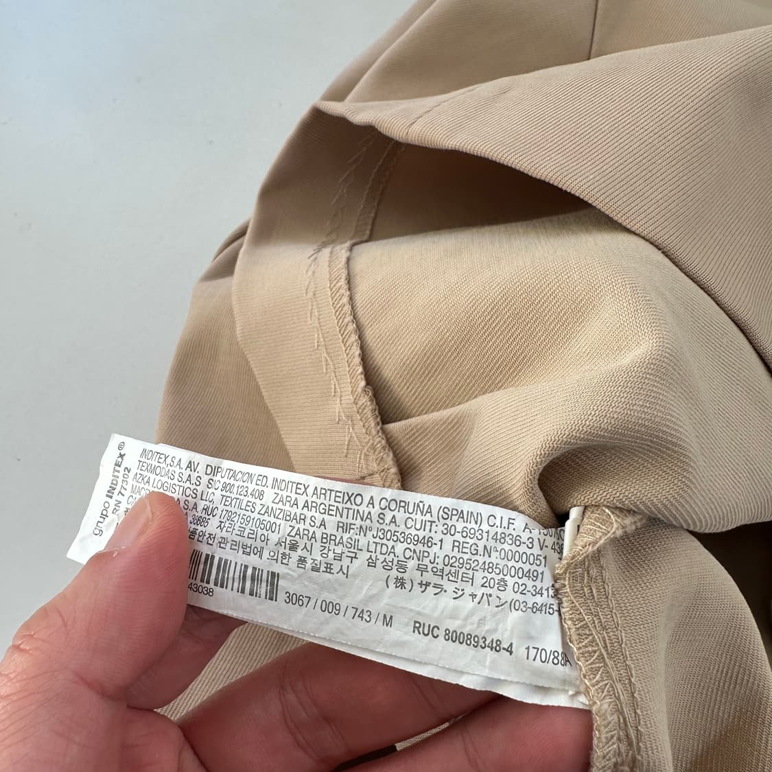 우먼M-L 자라 베이지 오픈카라 크롭자켓 상품이미지7