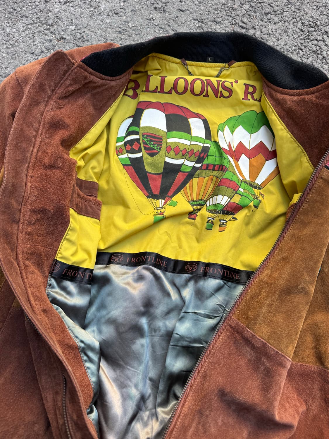 Front Line 에스닉 스웨이드 봄버 레더자켓  상품이미지3