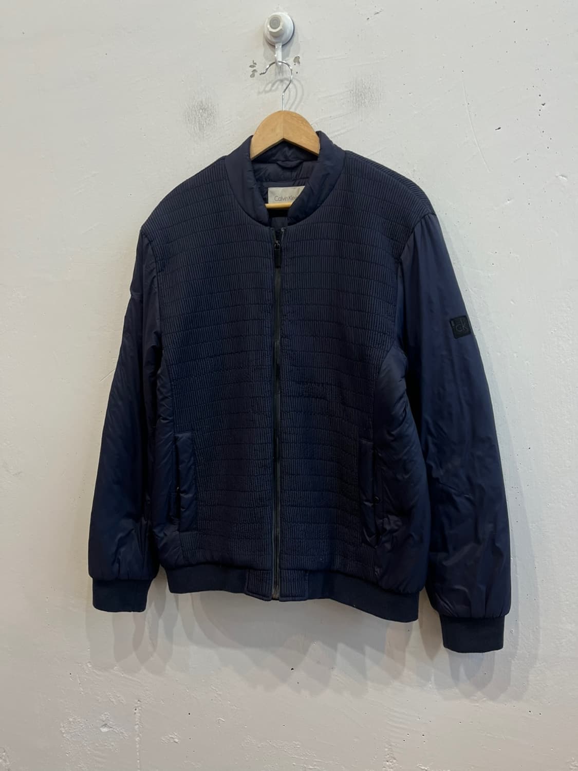 캘빈클라인 패디드 봄버자켓 네이비 L 상품이미지1