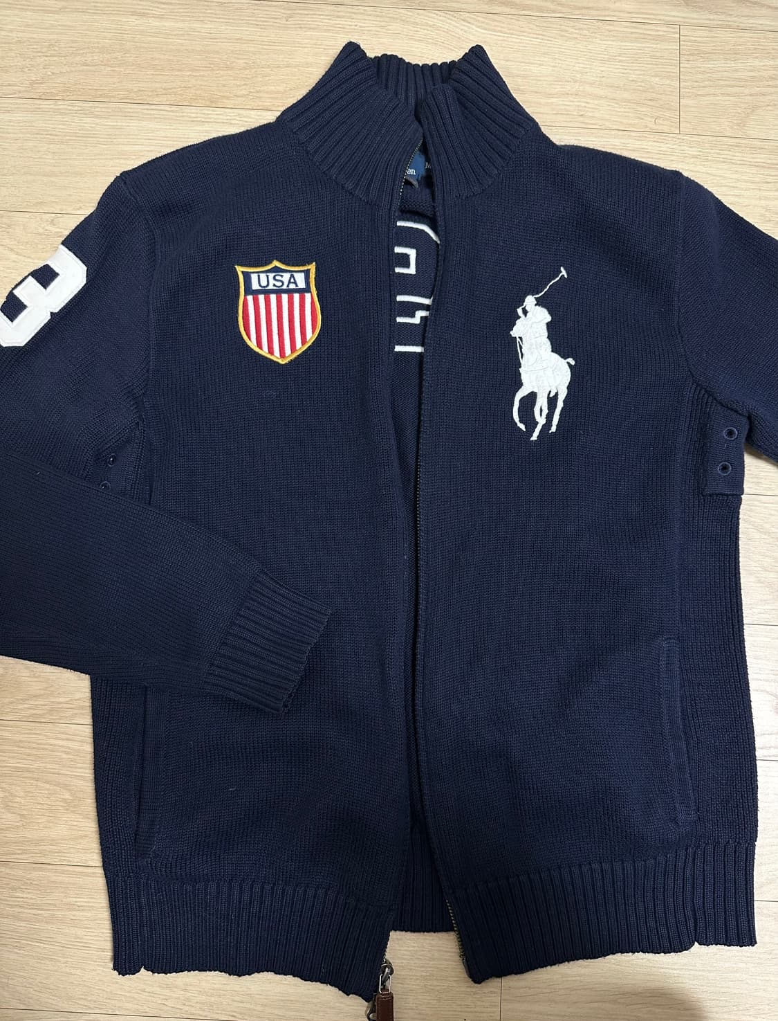 폴로 usa 성조기 투웨이 니트집업 95 상품이미지2