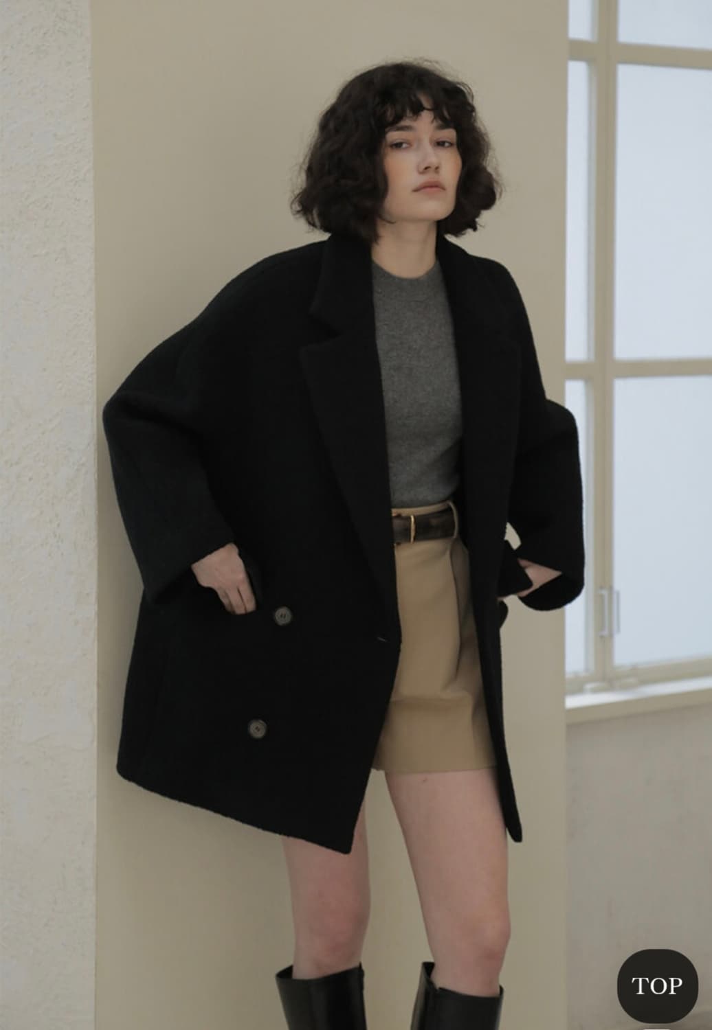 노미나떼 노엘 부클하프코트 상품이미지3