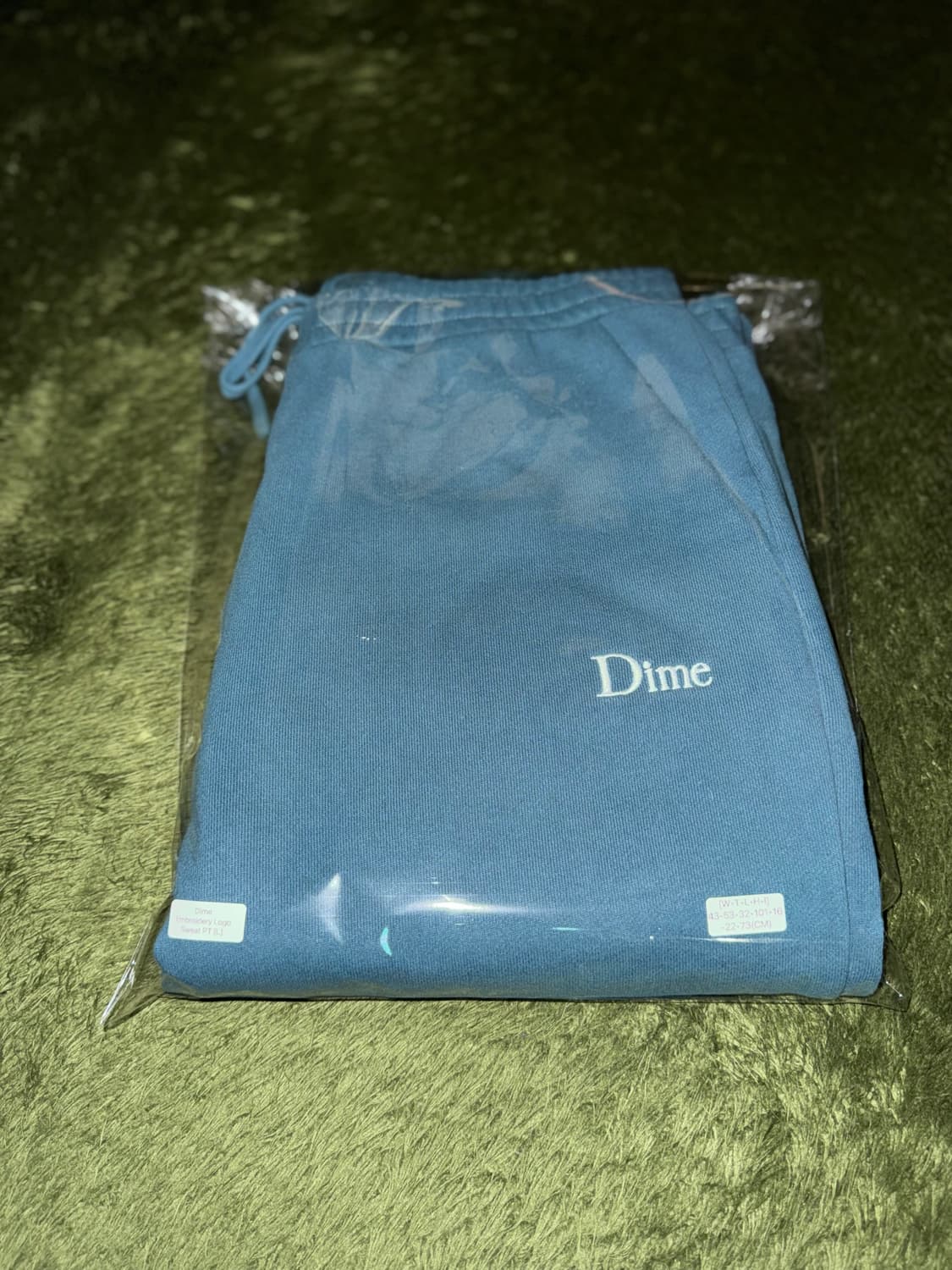 [L] DIME 다임 엠브로이더리 로고 스웻 팬츠 틸 그린 상품이미지10