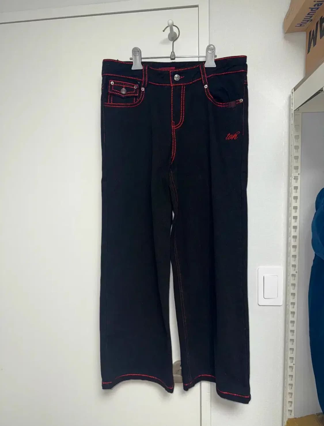 toh 티오에이치 체리 스티치 로우 팬츠 상품이미지2