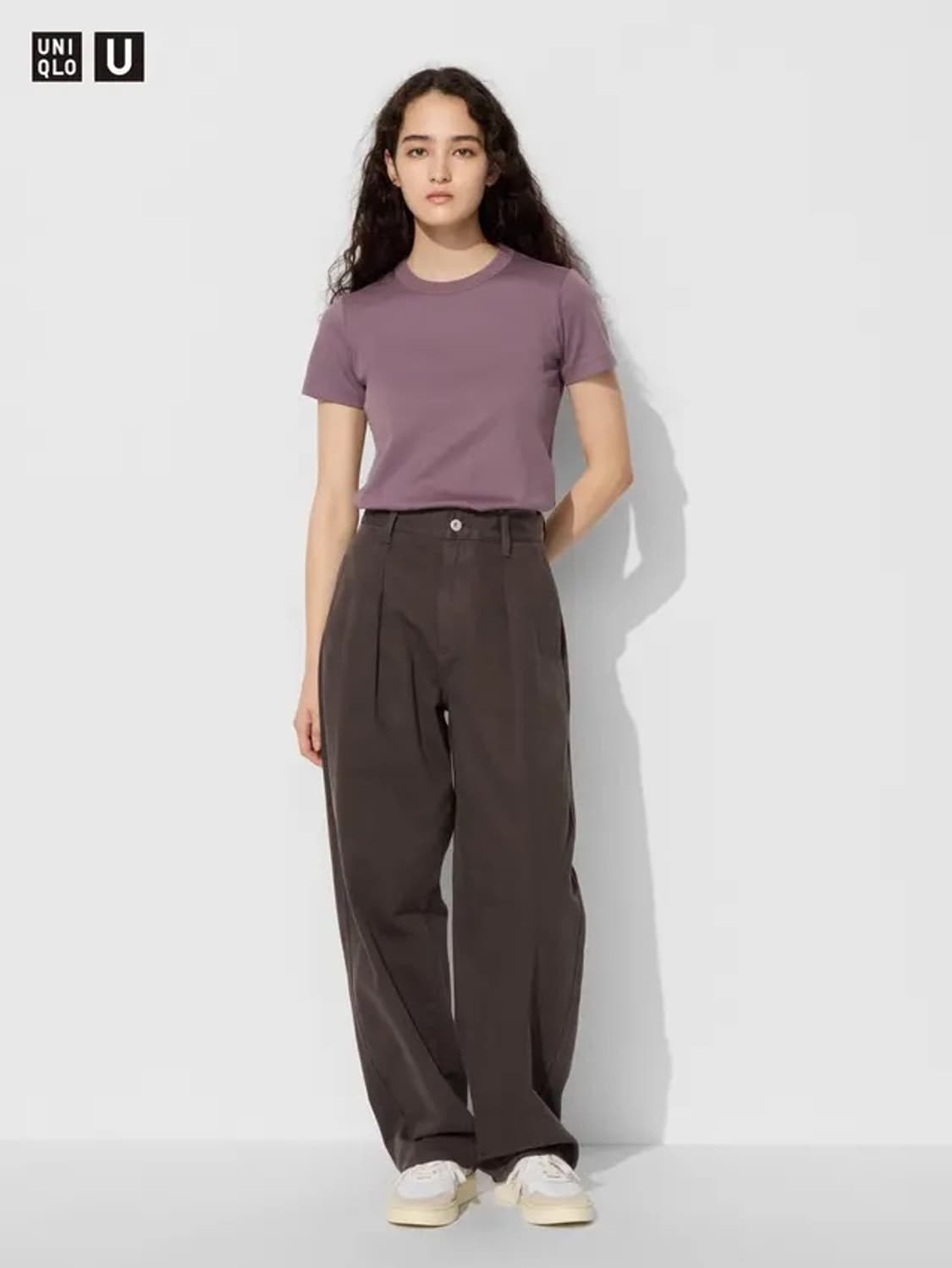 유니클로 U 데님턱팬츠 브라운 24 상품이미지2