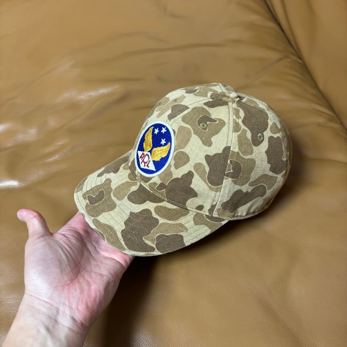 RRL 더블알엘 랄프로렌 폴로 덕카모 6패널 볼캡 윙캡 모자 상품이미지4