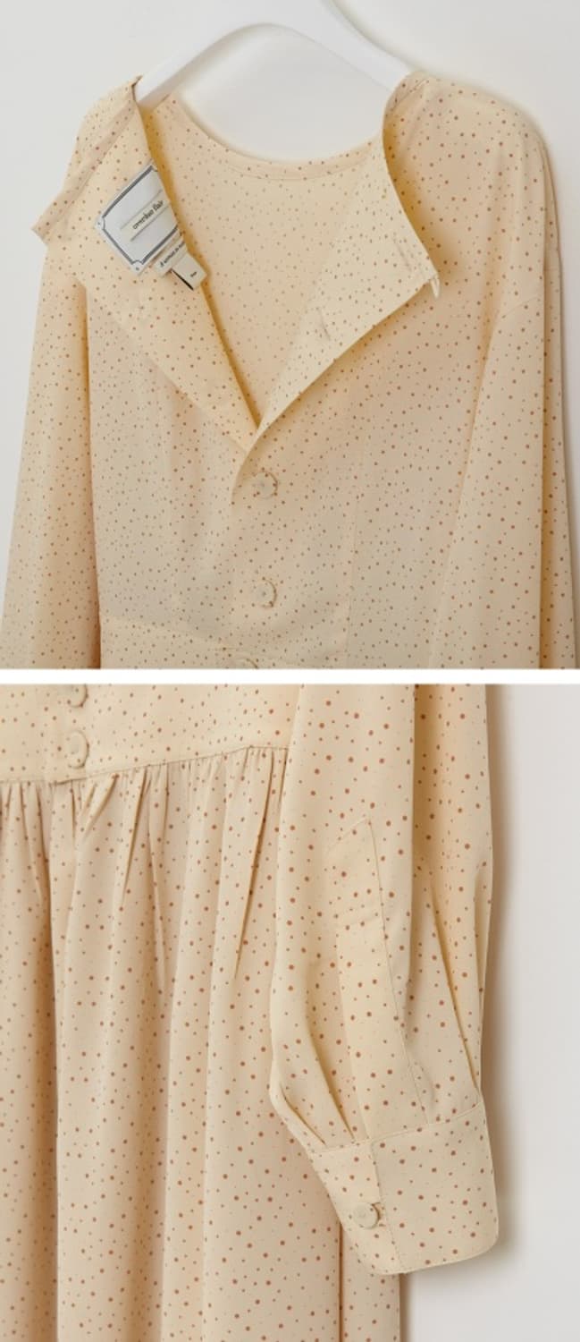 오버듀플레어 레이어 플레어 원피스 도트버터 상품이미지5