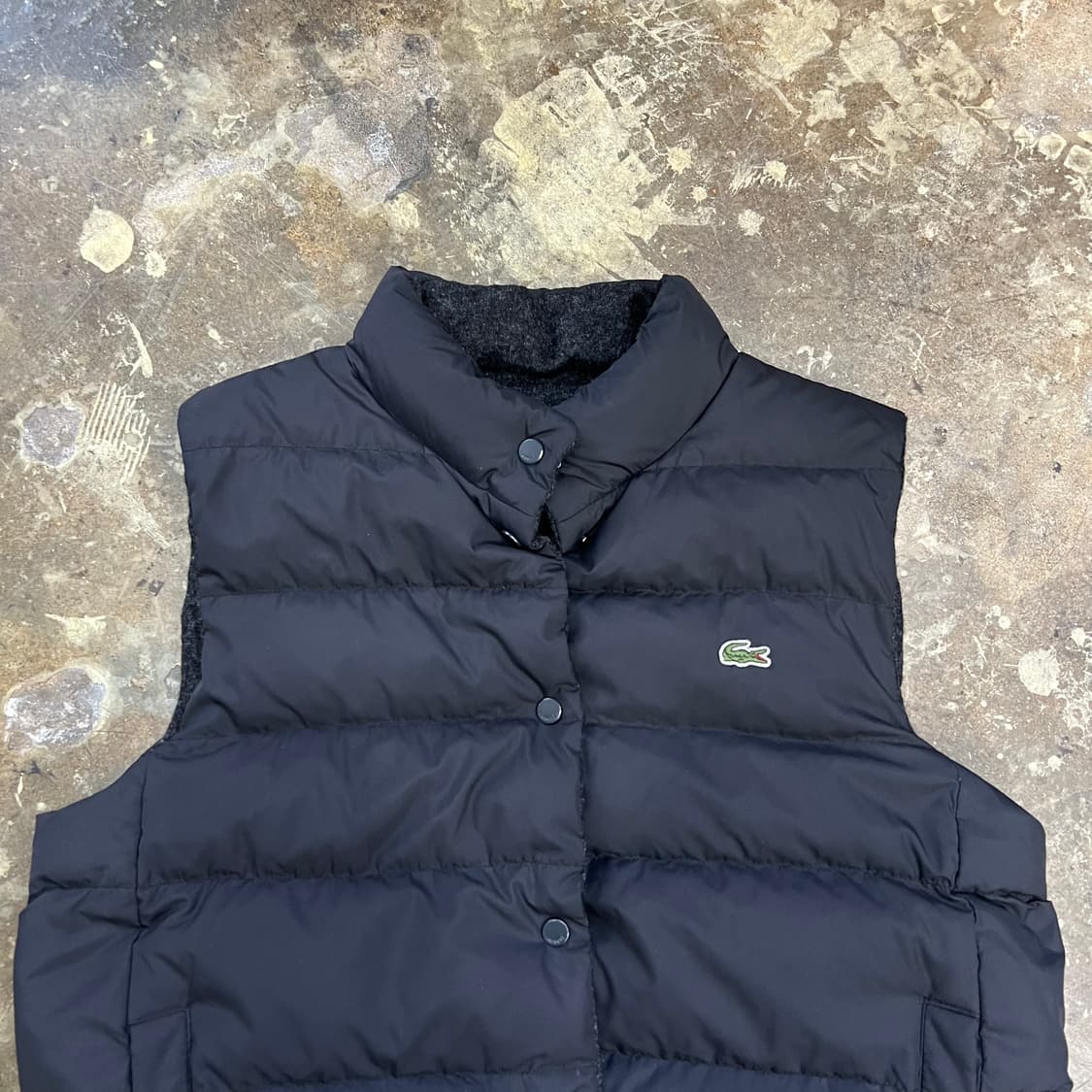 95) 라코스테 리버시블 양면 구스다운 패딩 조끼 거위털 패딩 베스트 상품이미지2